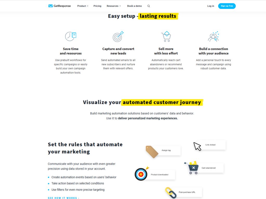 MailerLite vs GetResponse: GetResponse visual automation builder